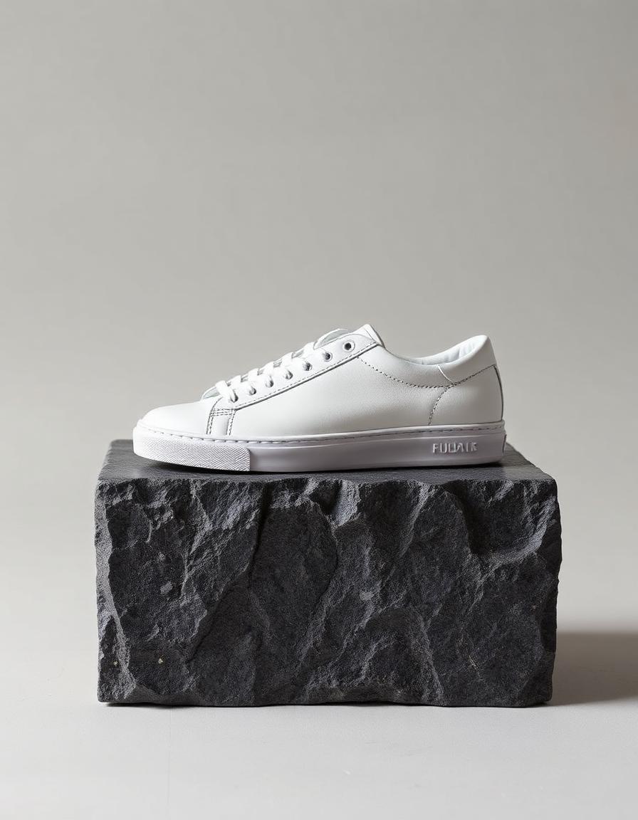 The ODCORRECT Court in white full-grain leather