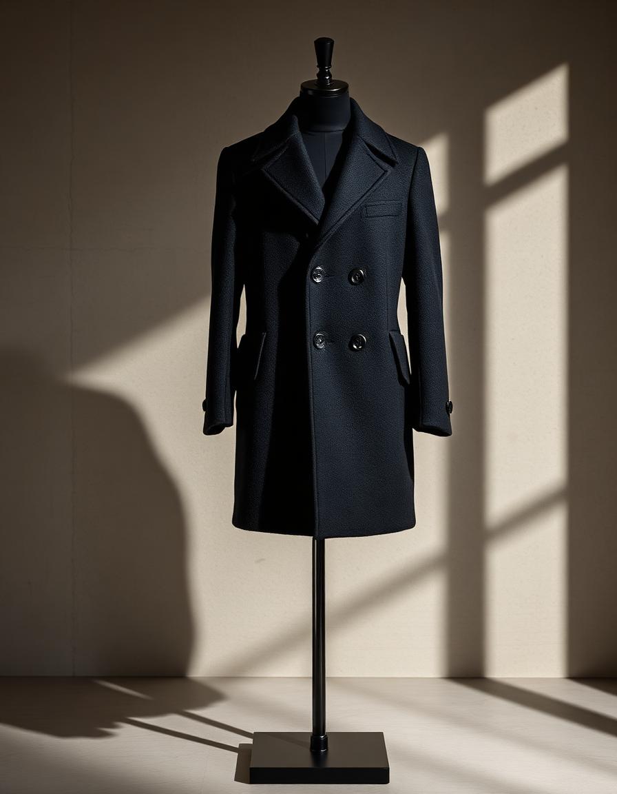 The No. 01 Overcoat in charcoal wool, ODCORRECT