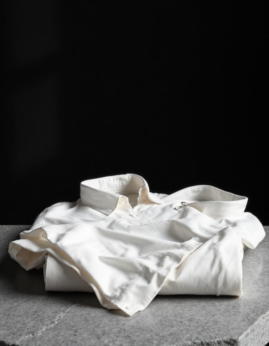 The Refusal Shirt in ivory cotton poplin, ODCORRECT