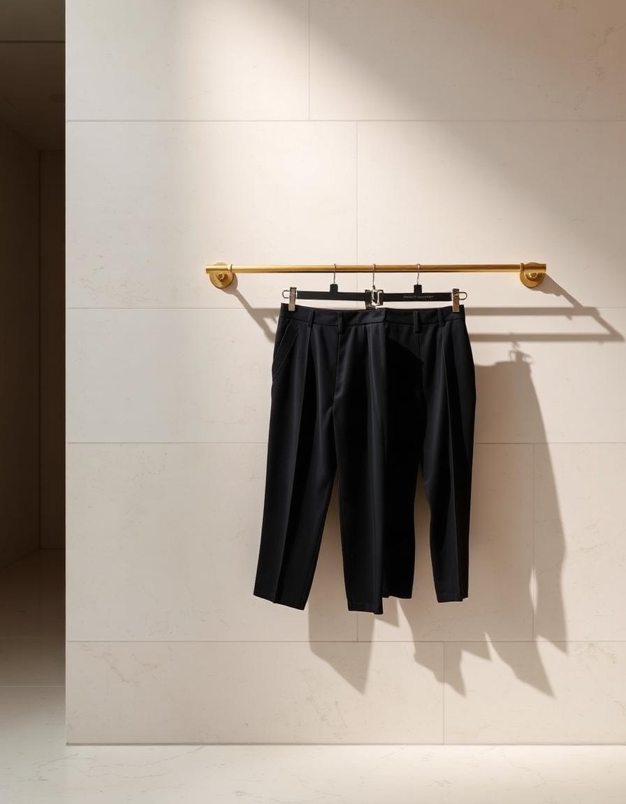 The House Trouser in black wool, ODCORRECT